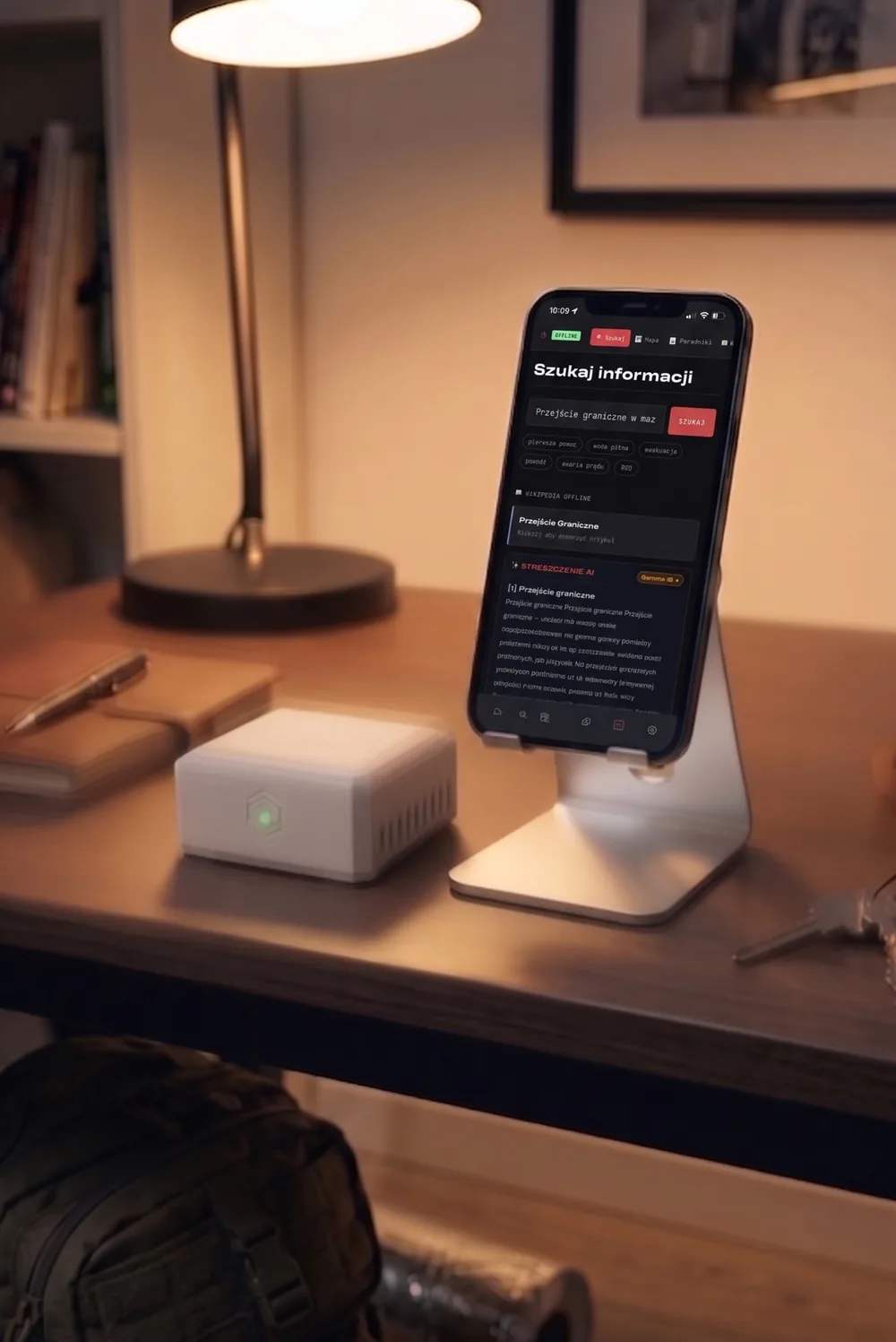 StashKit na biurku z wyszukiwarką offline